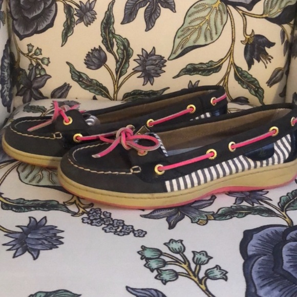 Sperry Shoes - Sperry | Navy & Pink Angelfish Boat Shoes